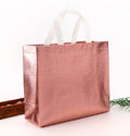 Pink Gold Laminated Non Woven Bag Big Shopping Tote Bag for Dress