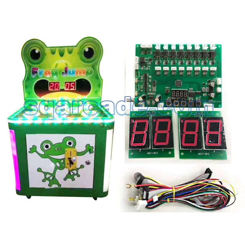 Kids Coin-Operated Hammer Frog Arcade Game Machine Board DIY Kit Whack a Mole Redemption Game by Hitting Hammer