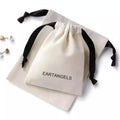 Bracelet Earrings Brooch Packaging Bag Drawstring Pouch Bags Reusable Blank Organic Cotton Drawstring Bag with Logo