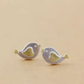 Hot Fashion 925 Sterling Silver Bird Stud Earrings for Women and Girls Gift Real Sterling-Silver-Jewelry