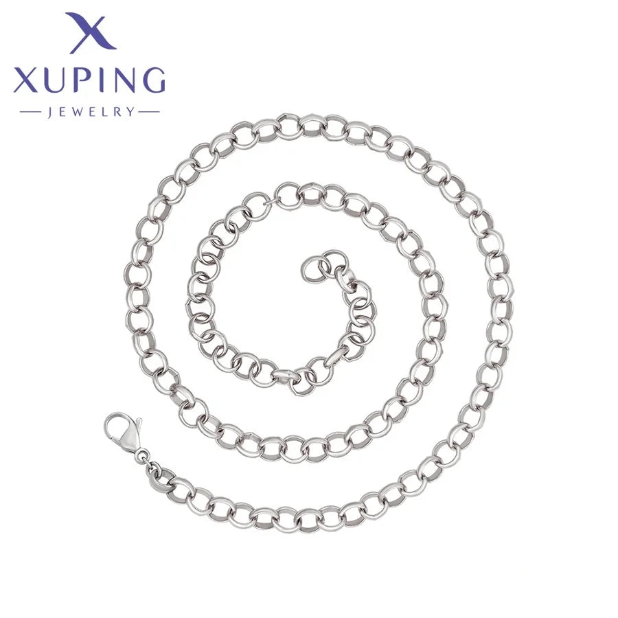 45966 Xuping Jewelry 55CM Simple Hip Hop Rapper Fashion Rolo Chain Link Men Necklace