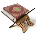 Eid Al-Fitr Supplies Collapsable Holder Muslim Props Festival Decoration Muslim Wooden Carved Book Stand