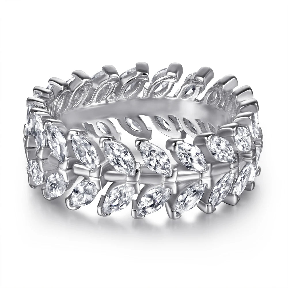 High End Iced Out Jewelry 925 Sterling Silver Engagement Ring Iced Out Ring
