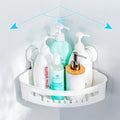 TAILI ABS & TPR Material Corner Shampoo Vacuum Suction Shower Caddy Organizer Plastic Corner Shelf Caddy With 2hooks Bath Caddy