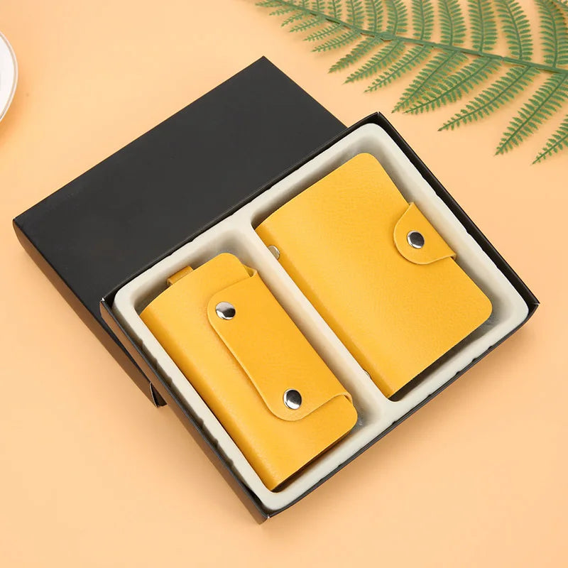 Custom Promotion Promotional Business Key Ring Wallet Card Holder Gifts Sets for Women
