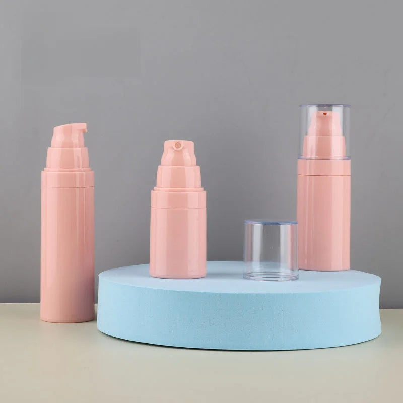 2024 New PP Lotion Vacuum Bottle 15ml/30ml/50ml Options Airless Cosmetic Packaging Simple Style Screw Cap Seal for Face Cream