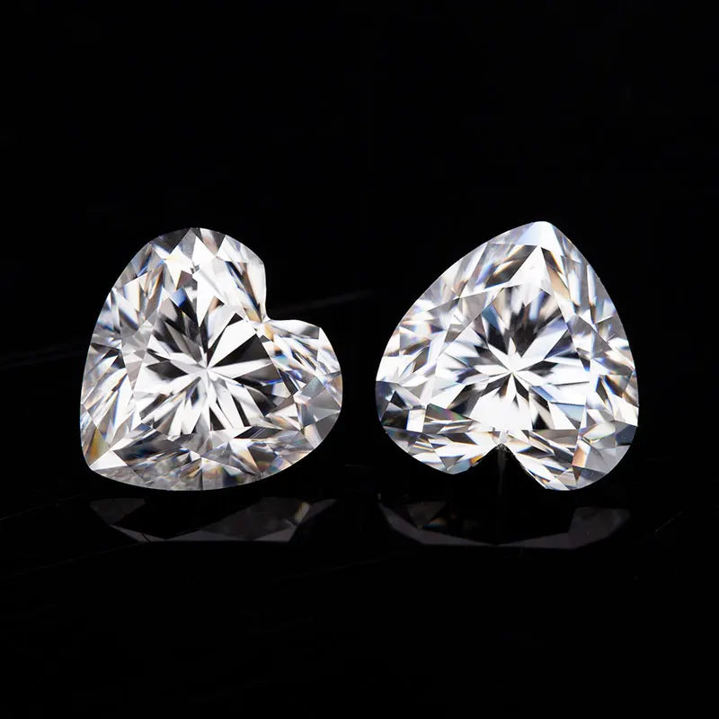 Wholesale Price Heart-Shaped Cut Loose Moissanite Rings Necklaces Bracelets Jewelry Making Supplies