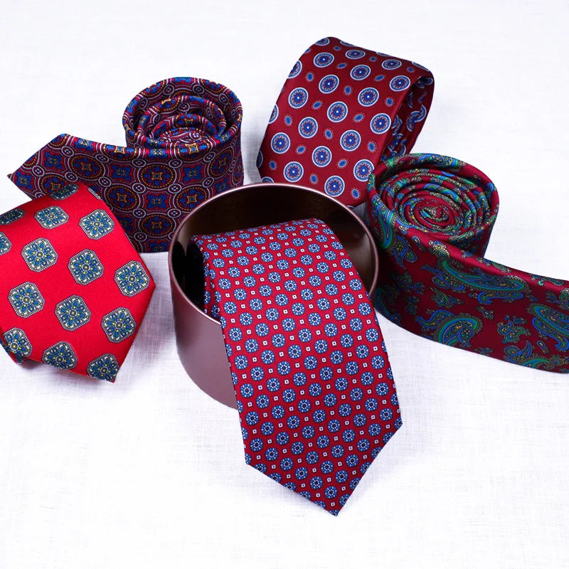Wholesale Business Mens Neck Tie Set Professional Printed Polyester Mens Neck Ties