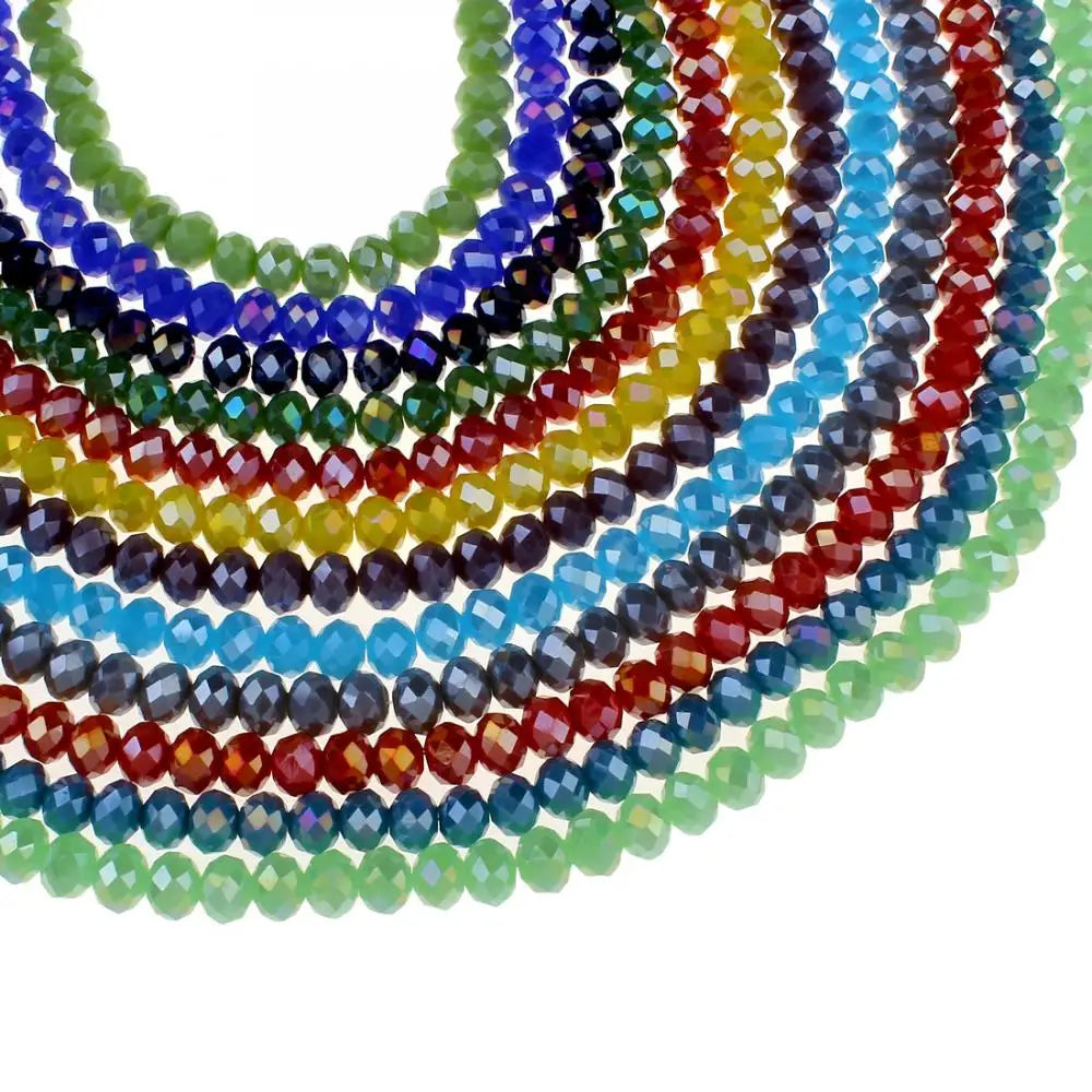 Rondelle Crystal Beads AB Color Faceted Crystal Beads Hole: 1mm 553093