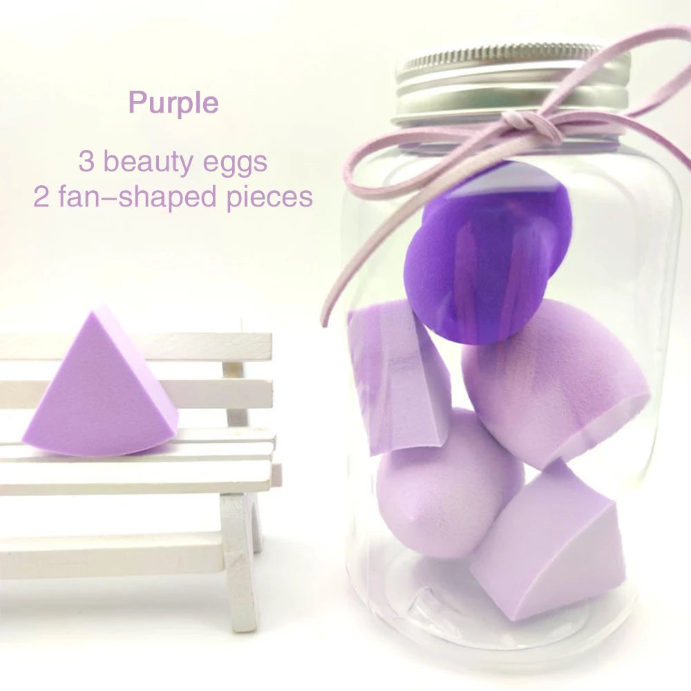 New Arrival 7-Piece Professional Makeup Set Eco-Friendly Vegan Face Beauty Sponge for Foundation and Blush Private Label