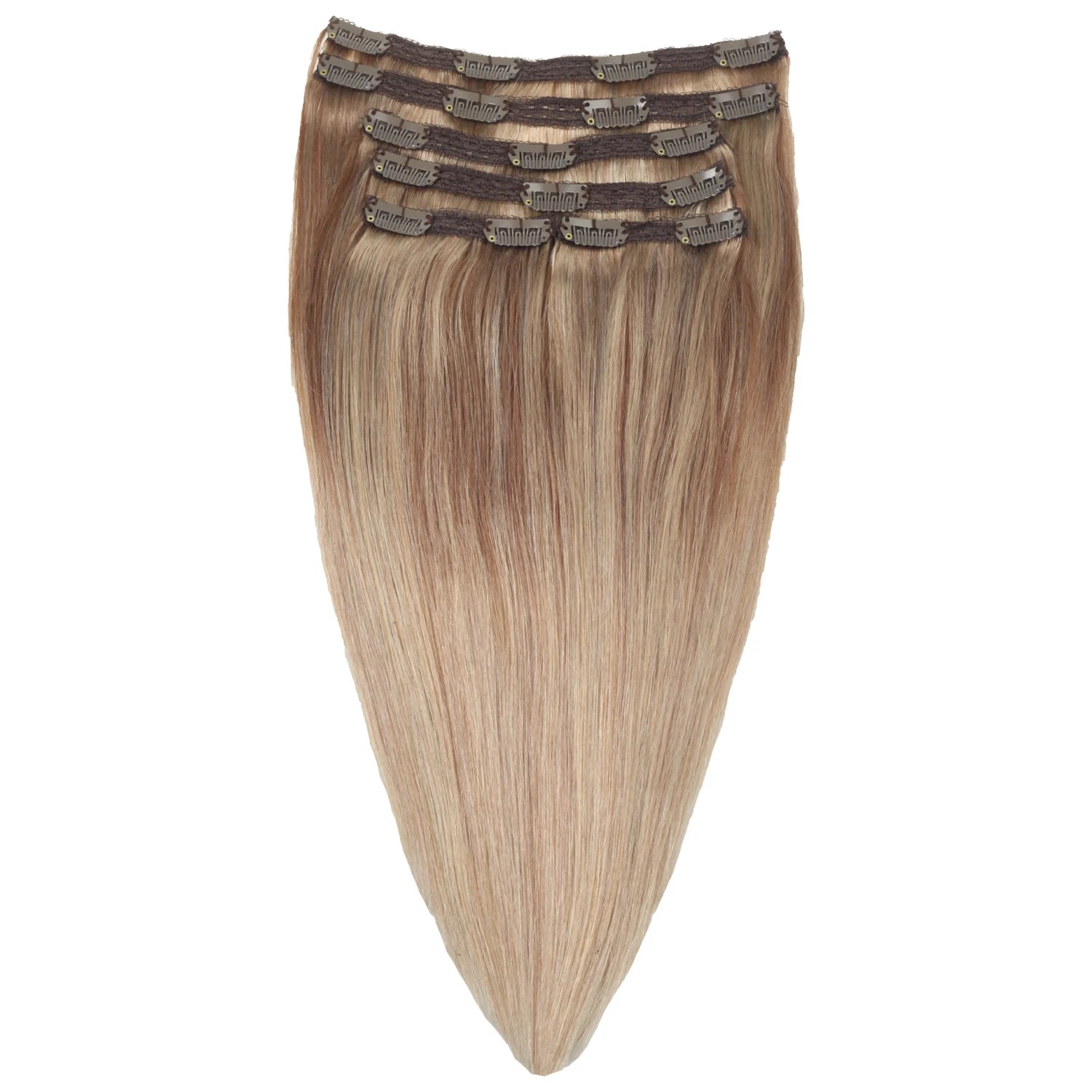 Double Drawn Balayage Color Virgin Remy Human Hair Extensions Clip in Hair Extensions