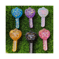 Cute Heart Letters Key Flatback Resin Cabochon Kawaii Cabochons Embellishments DIY Jewelry Pendant Charms Acces