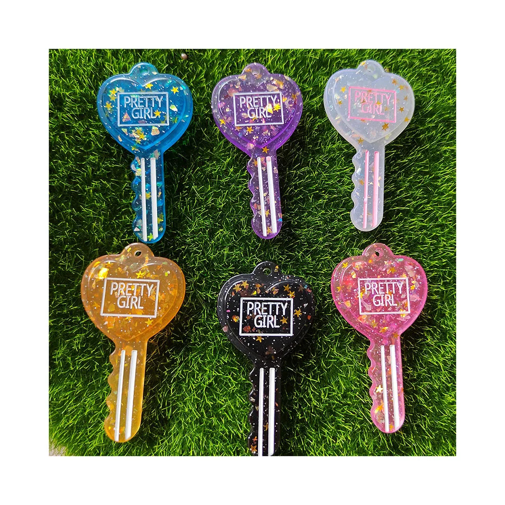 Cute Heart Letters Key Flatback Resin Cabochon Kawaii Cabochons Embellishments DIY Jewelry Pendant Charms Acces