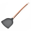 Kitchen Utensil Set Gold Colors Copper-Plated Golden Stainless Steel Tube Handle Wood Material Kitchen Tools Design Bar