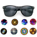 Wholesale Funway Unisex Fashion for Sunglasses Gradient Lenses Full Rim Colored 3D Prism Firework Diffraction