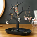 Hot Sale Bird Tree Desktop Earring Necklace Jewelry Storage Rack Bracelet Ring Display Stand Jewelry Organizers Tray