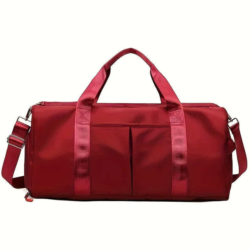 2024 Unisex Gym Yoga Bag Fashionable Oxford Cloth Weekender Zipper Casual Shoulder Bag Including Shoe Compartment for Travel