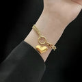 Newest Arrival Stainless Steel Heart Charm s Multi Layer Adjustable Titanium Steel Heart s for Girl