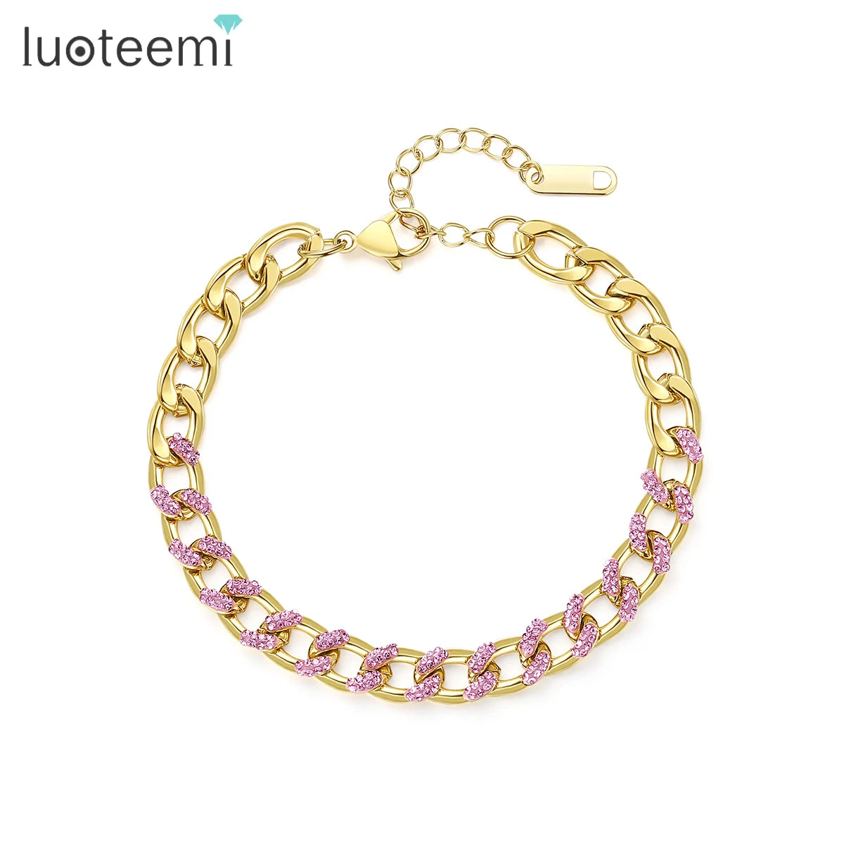 SP-LAM Designer Rope Woman Luxury Crystal Charm Chain Link Fashion With Rhinestone Stone Wedding Bracelet