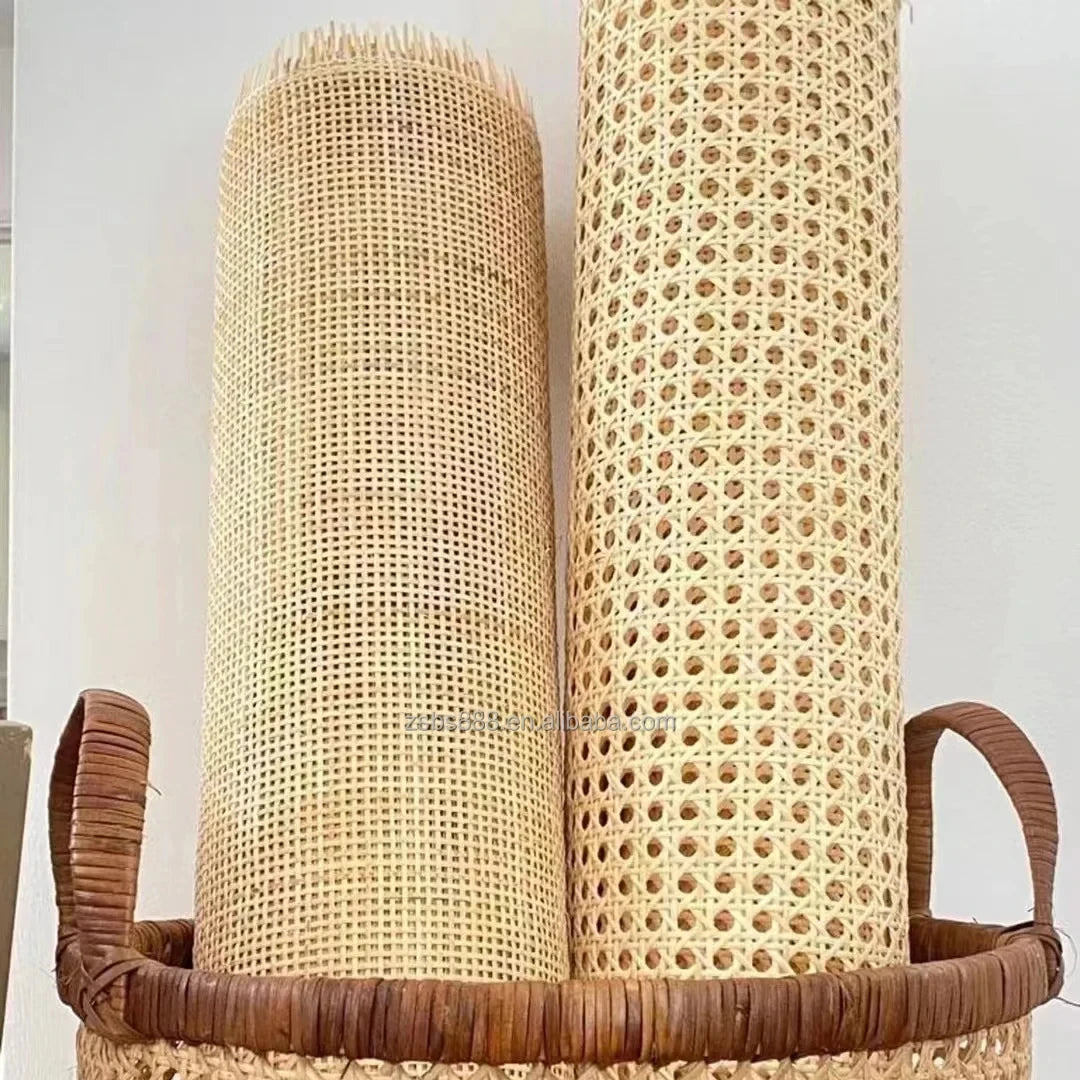Rustic Plastic Closed Twilled Weave Rattan Cane Webbing Roll for Outdoor Furniture Living Room Farmhouse Use