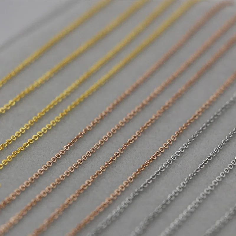Wholesale Simple Jewelry Accessories 316L Stainless Steel Silver Gold Rose Gold O Chain