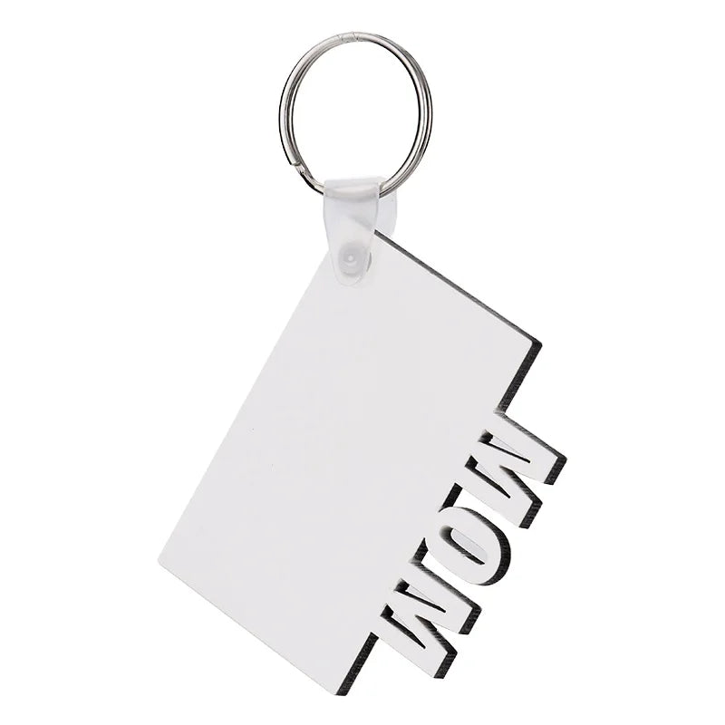 Mother Day Gift Key Chain Sublimation Double-sided  MDF Key Holder MOM Keychain