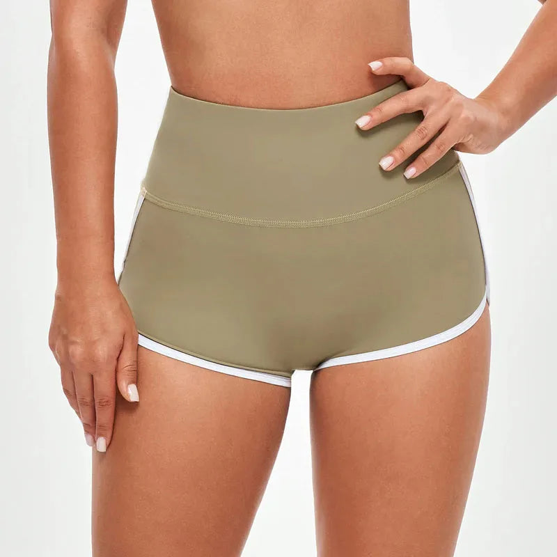 High Waist Gym Fitness Scrunch Butt Yoga Workout Nylon Spandex Lightweight Legging Shorts