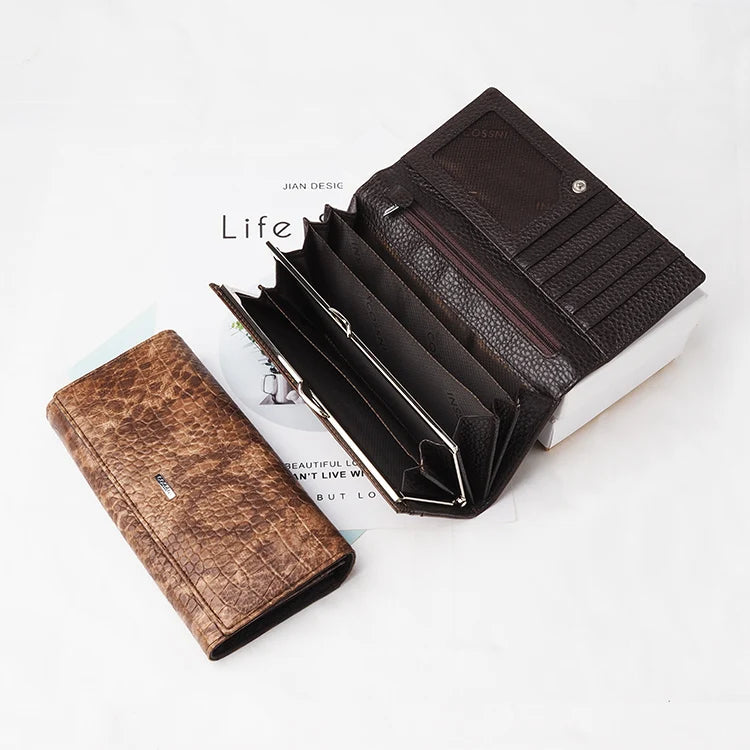 Fashion Design alligator Pattern Leather Long Wallet Pu Leather Card Holder Purse Wallets for Women