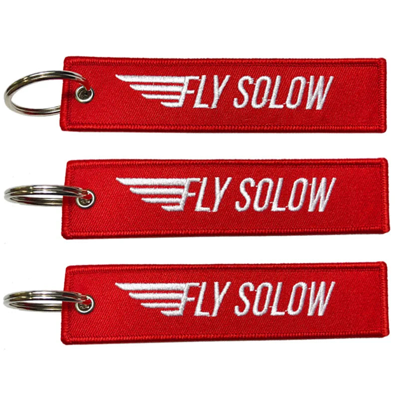 Wholesale Customized logo Luggage Tag Label Before Embroidery Keyring Flight for logo Woven Keychains Embroidery Key Tags