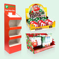 Custom Christmas Retail Display Rack Cardboard Pdq Counter Display Shelf Kids Gift Toys Greeting Card Cardboard Display Stand