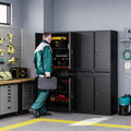 Metal Garage Storage Cabinet with Drawer 4 Door Tool Cabinet with Lock-2 Adjustable Shelves for Garage Home Office Utility Room