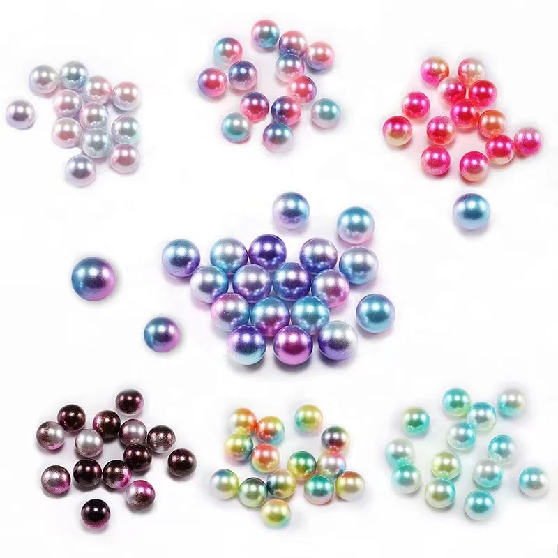 Wholesale 4-10mm Gradient Color Loose Plastic Pearl ABS Pearl Beads for DIY Jewelry Necklaces