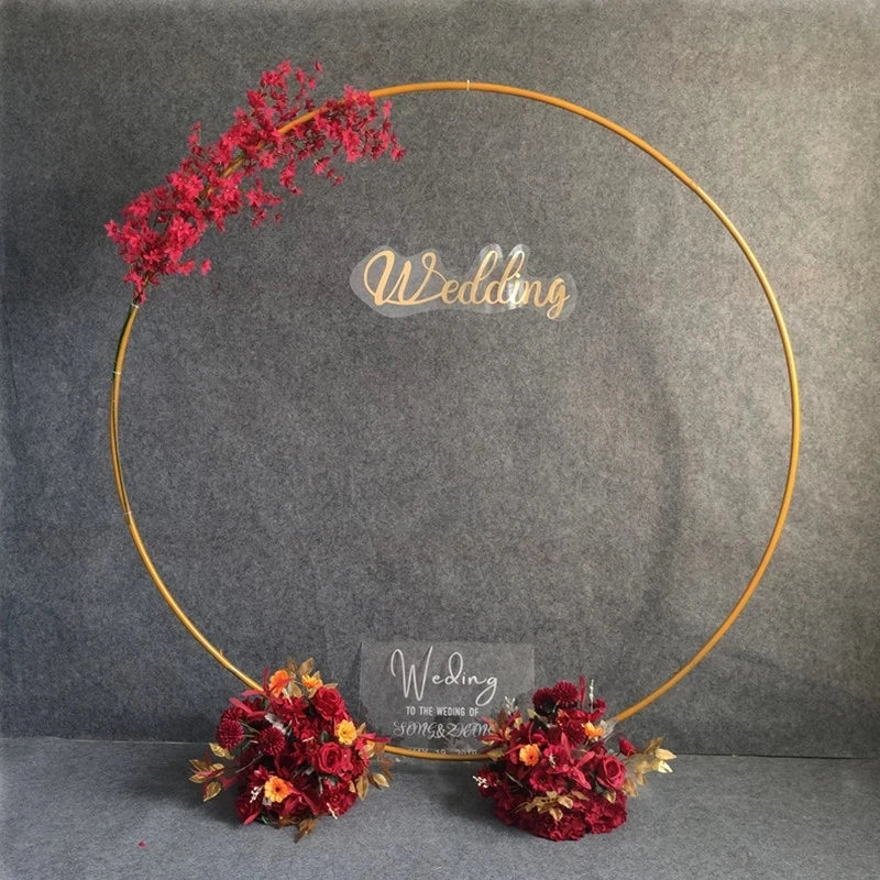 DD Metal Circle Backdrop Stands Balloon Arch Wedding Decoration Backdrop Photography Backgrounds Party Supplies