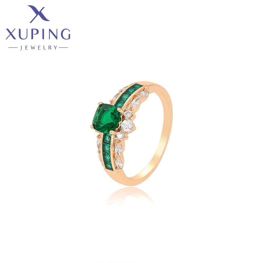 X000702962 xuping Jewelry Luxury Diamond Exquisite Fashion Rings Elegant Rose Gold Color Engagement Ring Women