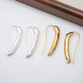 Real Real Gold & Platinum Plated Brass Natural Pearl Pea-Pod Hook Earrings | Vintage Trendy Engagement Jewelry for Women