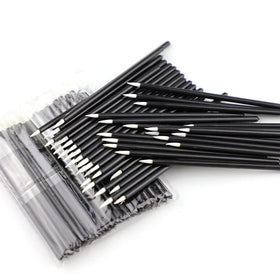 AOQI Disposable Fine Lip & Eye Liner Brush with Synthetic Hair & Wood Handle 10cm Liquid Eyeliner Tool