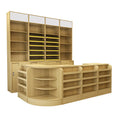 Customized Supermarket Cashier Combination Checkout Counter Attractive Wooden Rz Product