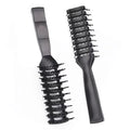 Custom Curved Wave Brush Black PP  Salon Fashionable Heat Resistant Men's Detangle and Styling Vent Hollow Happy Hair Brush