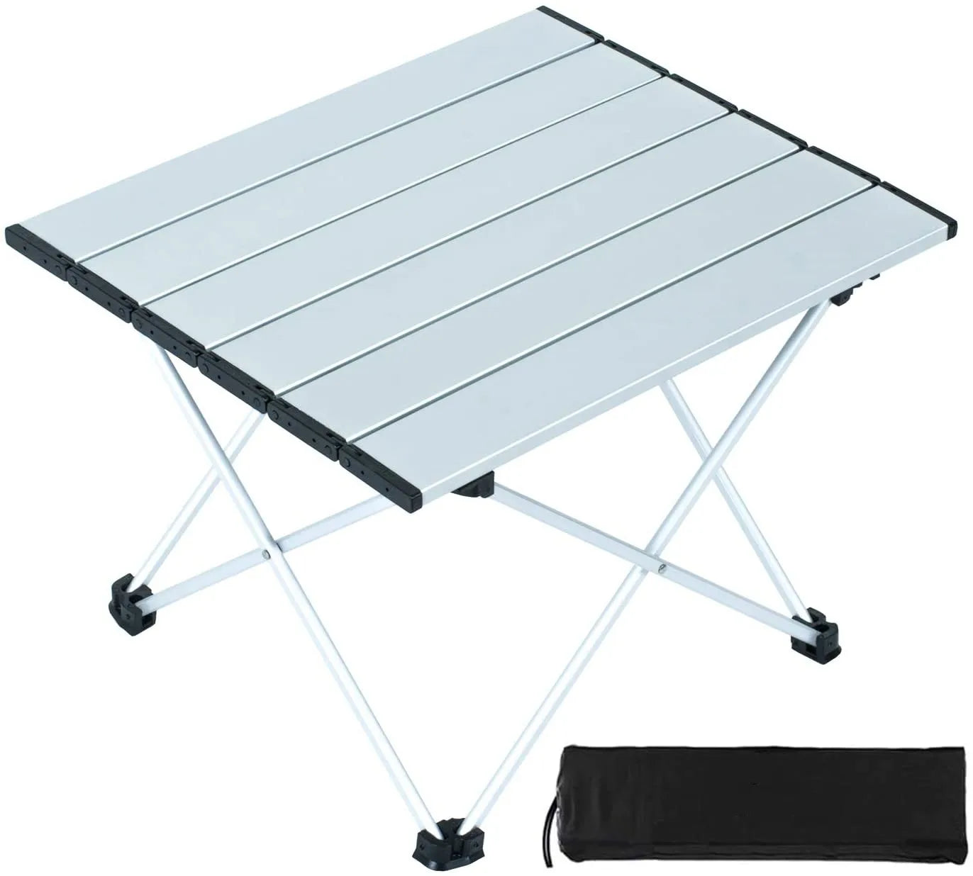 WOQI Modern Portable BBQ Beach Adjustable Aluminum Outdoor Furniture Picnic Coffee Dining Folding Camping Table