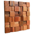 Classical Wood Panel Interior Wall Mosaic Tile 3D Background Square Chips Vintage Decor Trendy Woo Veneer Indoor