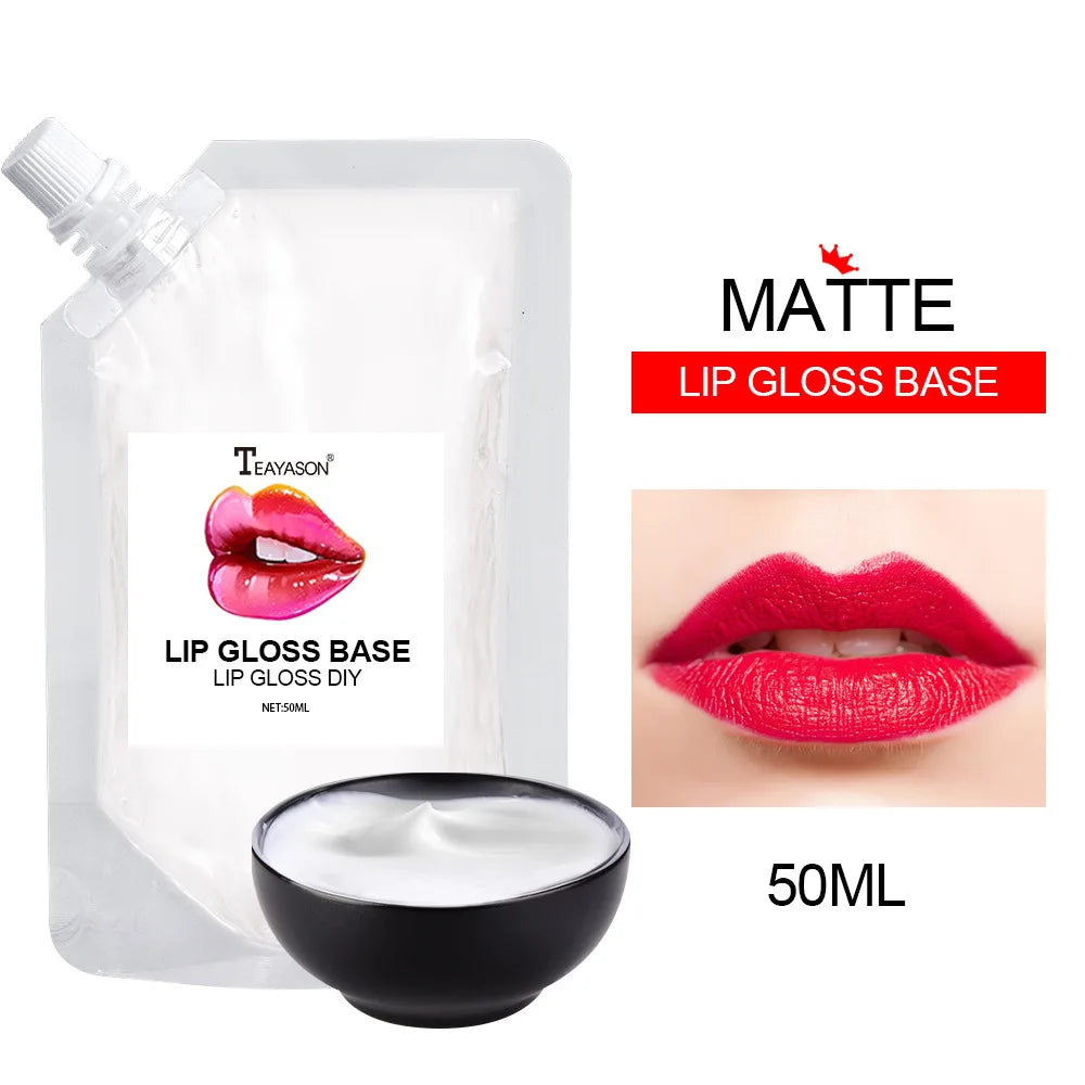 Natural DIY Lip Gloss Custom Logo Moist Mirror Matte Long Lasting Glitter Lipgloss Base Glossy Moisturizing Features Box
