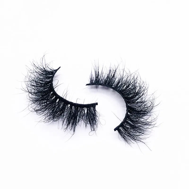 China Wholesale Luxury 3D 5D Real Mink Lashes Reusable Lightweight 20mm 15mm Handmade 25mm Fur False Eyelashes Black Cotton