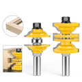 1/2 12mm Shank 2pcs Set Carpentry Milling Cutter Cabinet Door Frame Tongue & Groove Adjustable Joint Router Bit for CNC Machine