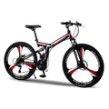 Carbon Steel Frame 27 Speed Folding Bike 26 Inch Shock Absorption Disc Brake Folding Bike