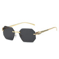 Luxury Brand Polygonal Rimless Ladies Sunglasses Metal Uv400 Women Shades 2026