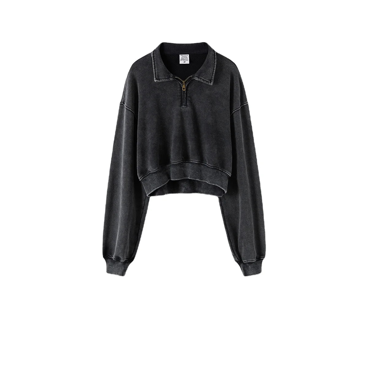 Custom 1/4 Zipper Workout Jumper Crew Soft Cotton Fleece Long Sleeve Loose Pullover Women Fall Winter