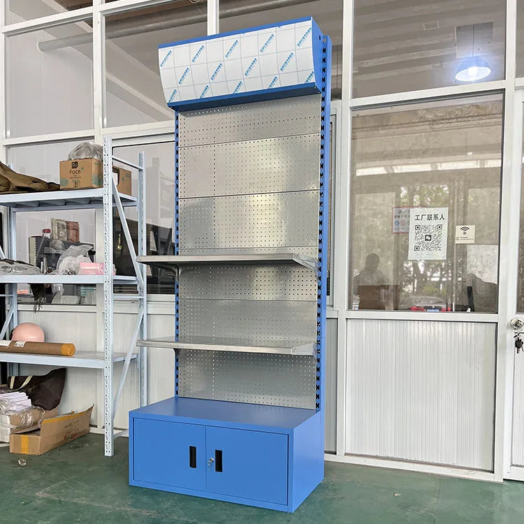 Colorful Display Rack with Light Box and Cabinet H Hole Upright