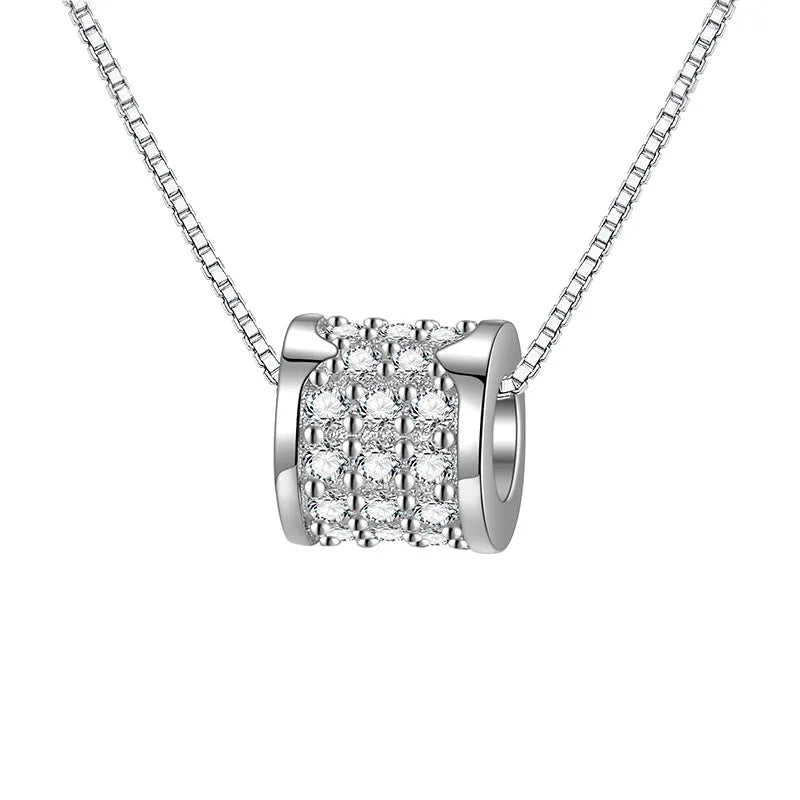 Elegant Sparkling Moissanite Necklace for Women Engagement Party 925 Sterling Silver Temperament Jewelry