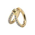 High End Women Earrings Round Zircon Huggie Earring Trendy Stainless Steel Fashion Stone Earring Jewelry-Wholesale