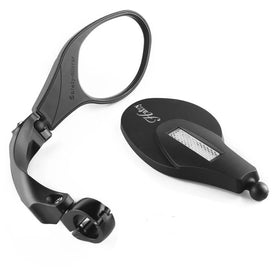 HF Foldable Convex Rearview Bicycle Mirror Stainless Steel Lens Adjustable for Mountain Bike Parts Accessories